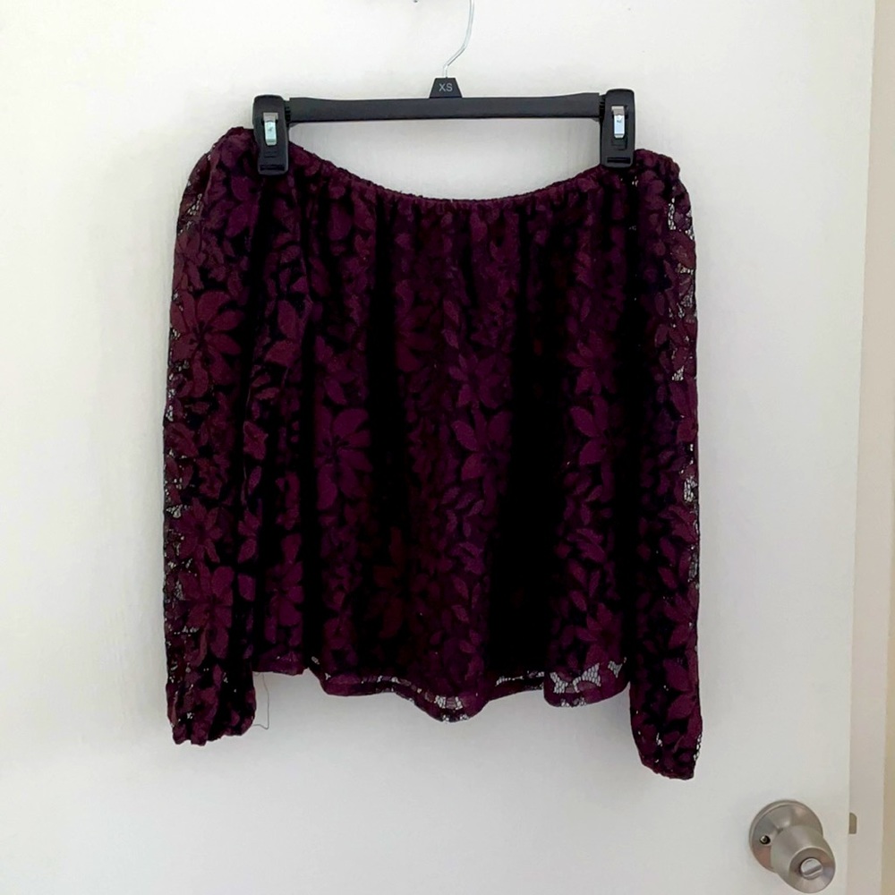 Off-Shoulder lace 3/4 sleeve